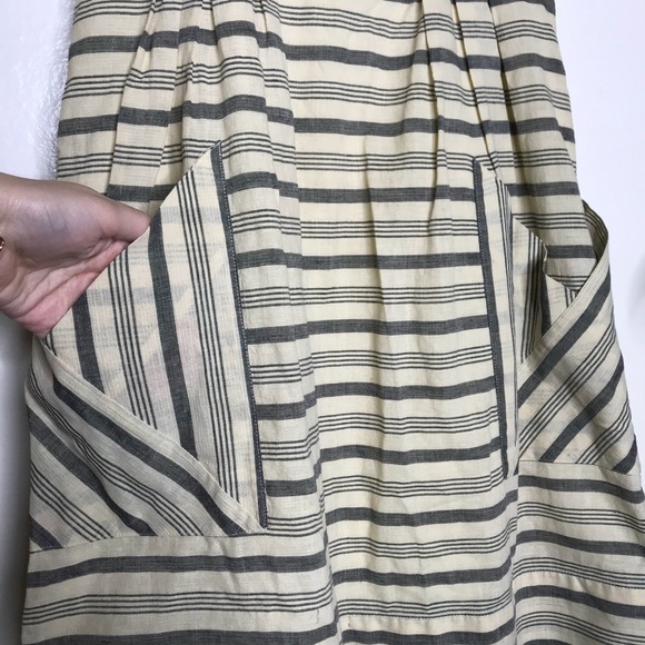 Maeve Anthro Changing Stripes Dress Linen Pockets - Picture 6 of 11